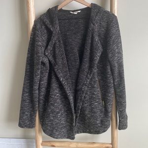 BB Dakota Marled Hooded Cardigan Sweater Sz Large